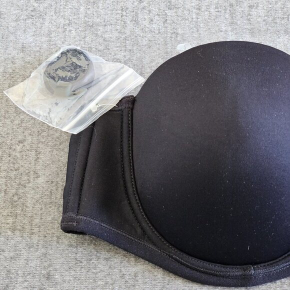 Vanity Fair 38B Black Beauty Back Strapless Bra Removable Straps 74380 Stretch - Picture 9 of 16